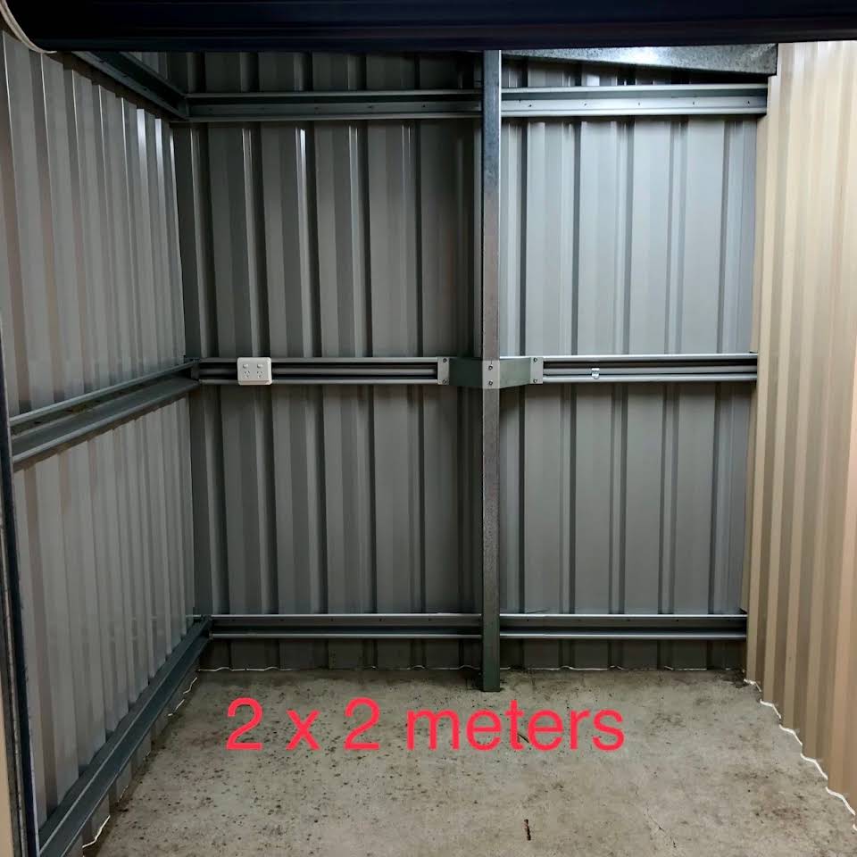 2x2m self storage unit interior at Mount Cotton